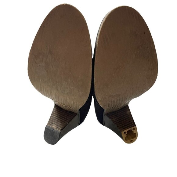 MIA Women's Black Faux Suede Lace Up Chunky Heel Ankle Booties Size 9 - Picture 7 of 10